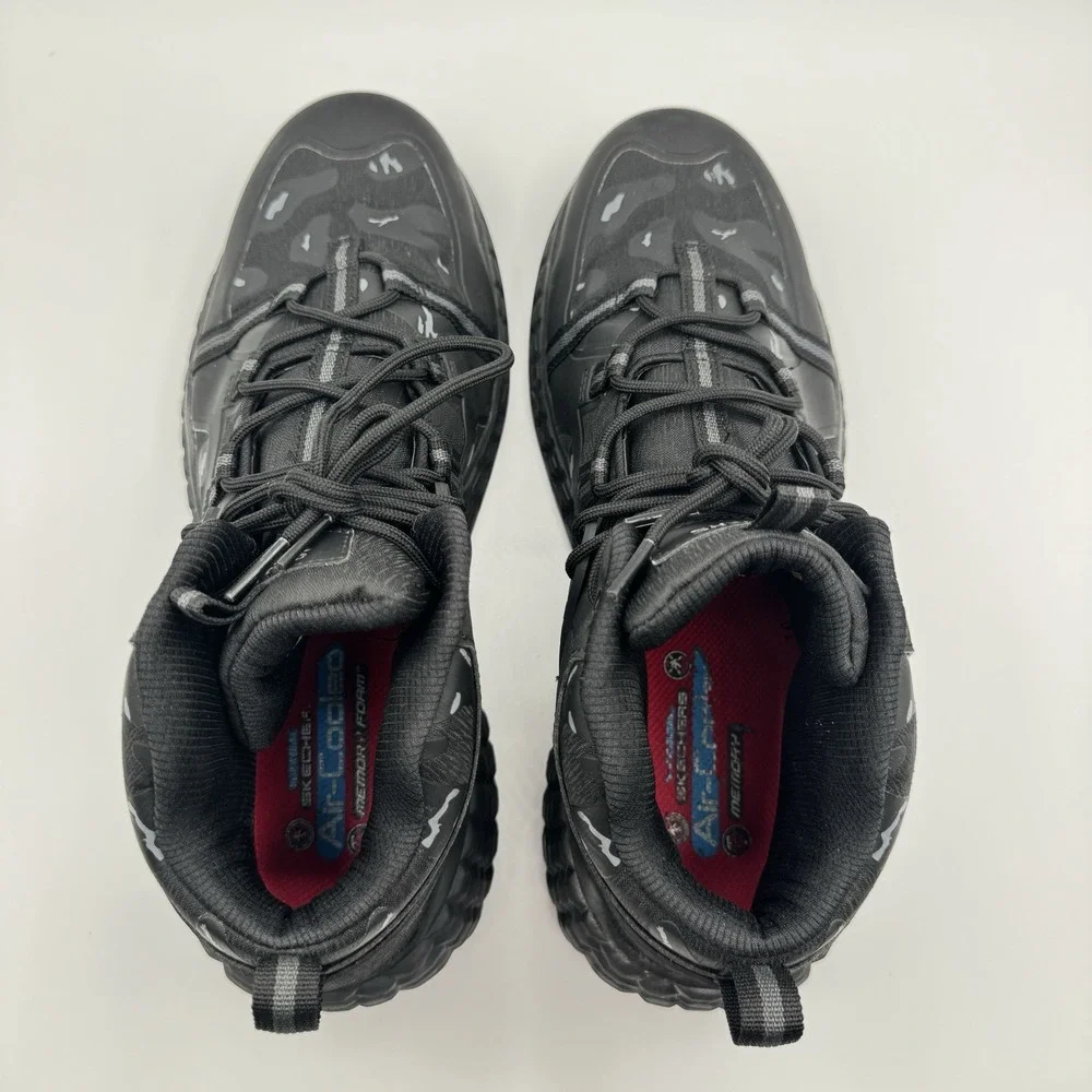 Skechers Work Monster SR Mens 10.5 Black Gray Comp Toe Slip Resistant Boots